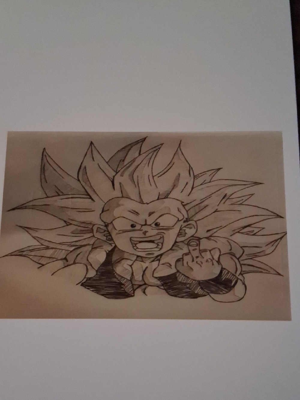 Hand-Drawn Dragon Ball Style Character Sketch - Debit Card  Sticker